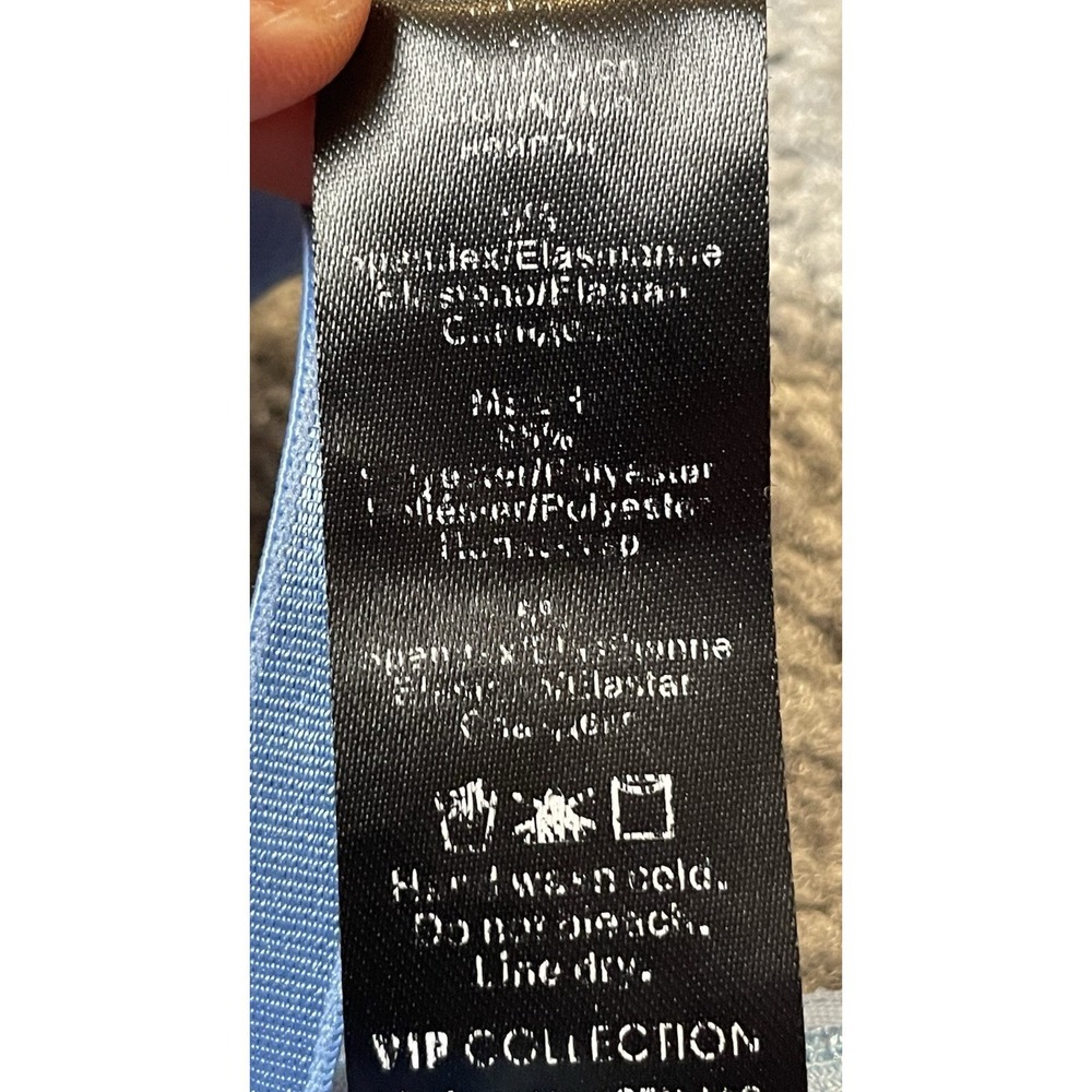 VIP Collections Mesh Nightie Top Women's 6 Blue Floral Lace Front Slit  Romantic - Picture 10 of 11